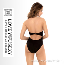 Good Sexy Black Halter One Piece Swimsuit